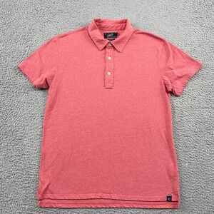 Grayers Polo Shirt Mens Medium Red Heathered Short Sleeve Cotton Blend Casual